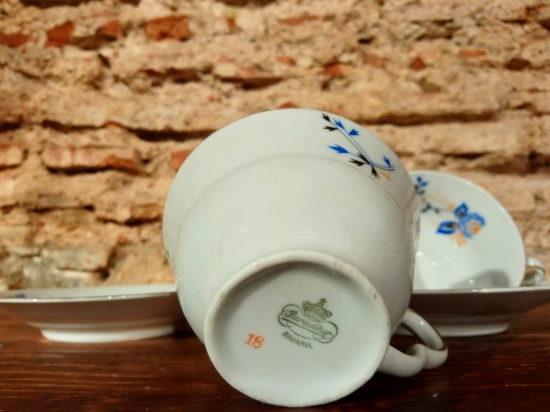 Baveria ikili çay Fincanı 1970 ler