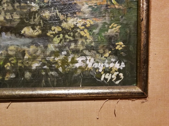 DURALİT ÜZERİ  FAHRETTİN YAYBÖKE İMZALI YAĞLI BOYA.