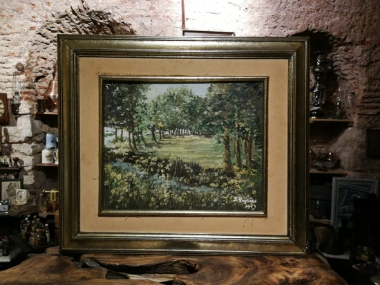 DURALİT ÜZERİ  FAHRETTİN YAYBÖKE İMZALI YAĞLI BOYA.