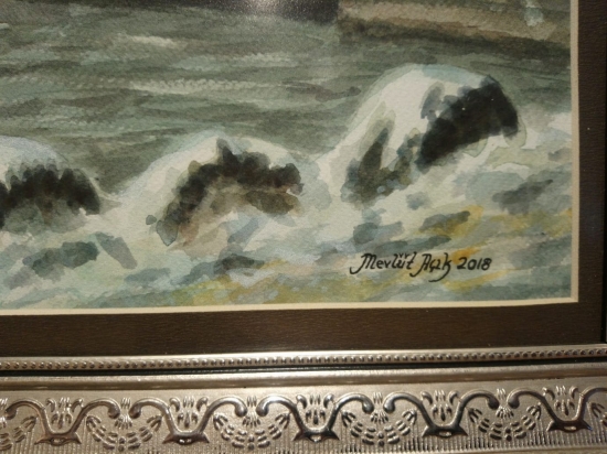 Sulu Boya Mevlüt Açık İmzalı