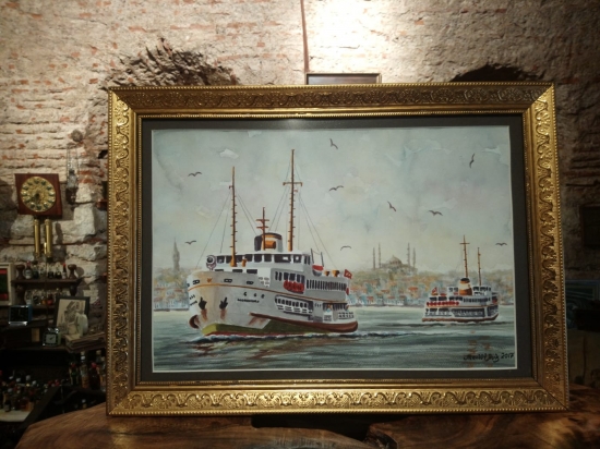 Sulu Boya Resim Mevlüt Açık imzalı