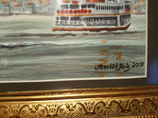 Sulu Boya Resim Mevlüt Açık imzalı