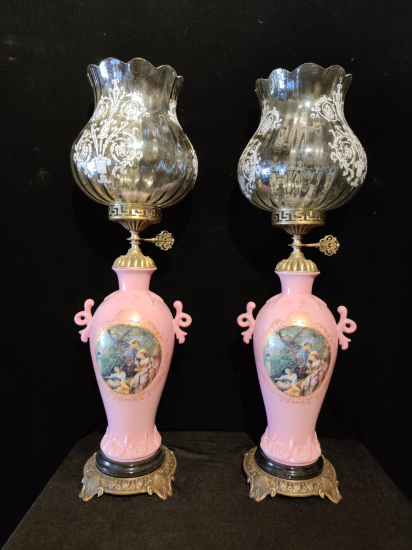 italian stil yeni dönem porselen gövde el boyama cam 