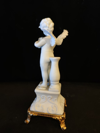 Bisküvi Bronz Kaideli İmzalı Biblo