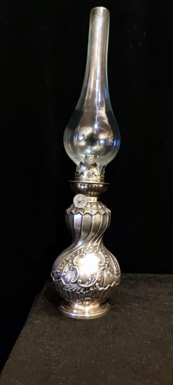 Gümüş Antika Gaz  Lambası