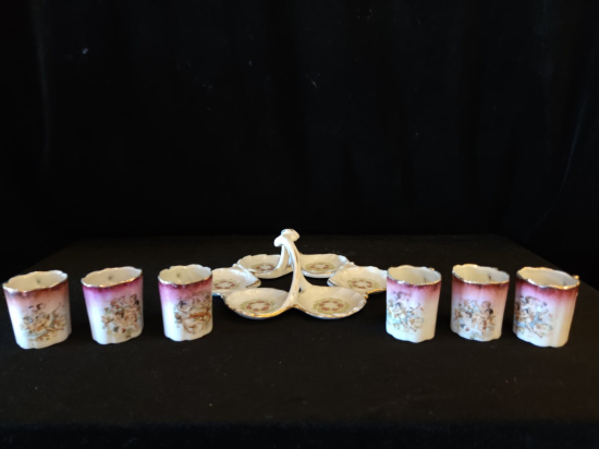 Limoge Alt Kaideli 6 Adet Paris Porselen Fincan Takım