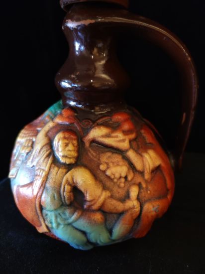 Seramik Gofre İşçilikli Çift Şaraplık