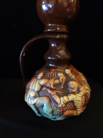 Seramik Gofre İşçilikli Çift Şaraplık