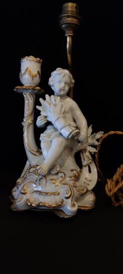 İtalian Çift Çocuk Figürlü Abajur