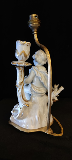 İtalian Çift Çocuk Figürlü Abajur