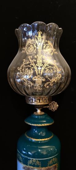 İtalian Stil Porselen Froganard Desenli Abajur