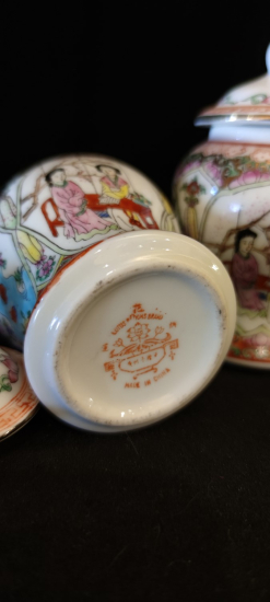 Uzak Doğu Damgalı Çift Vazo