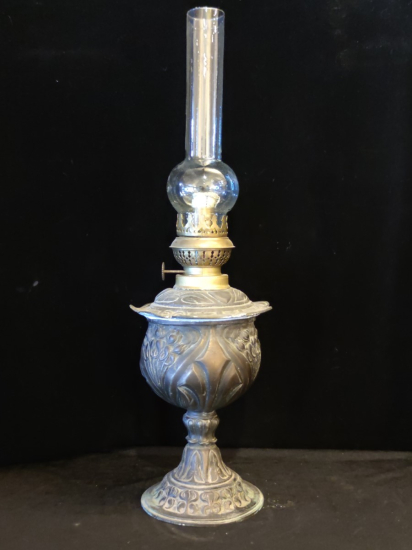 Zin Metaryal Gövdeli Porselen Hazne Gaz Lambası