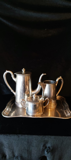 Gümüş Kaplama Çay Takımı