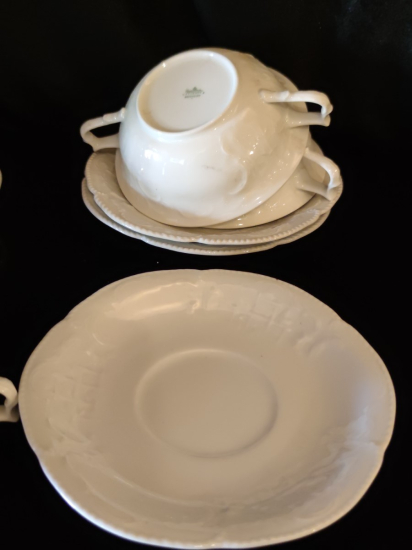 Limoges 4 adet Çorbalık Ve Tabak