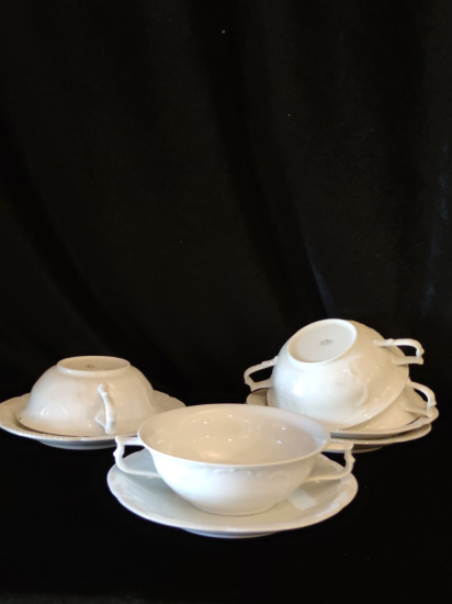 Limoges 4 adet Çorbalık Ve Tabak