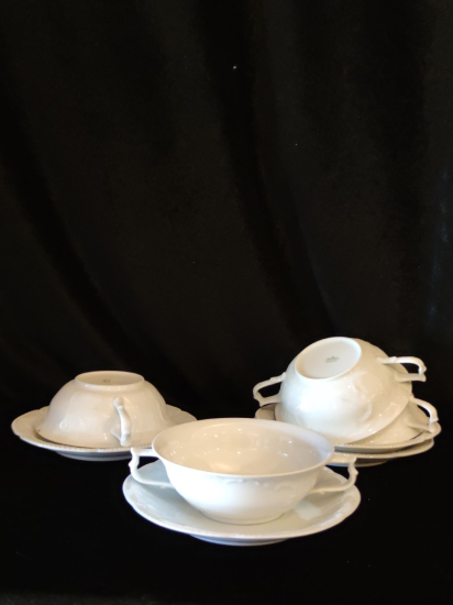 Limoges 4 adet Çorbalık Ve Tabak