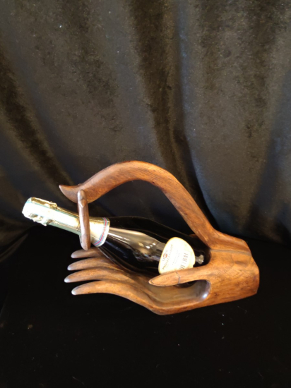 Masif Tek Parça El Formunda Şaraplık