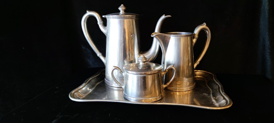 Gümüş Kaplama Çay Takımı